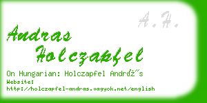 andras holczapfel business card